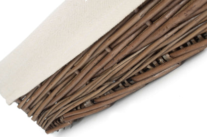 Medium Lined Antique Wash Straight Sided Tray Basket