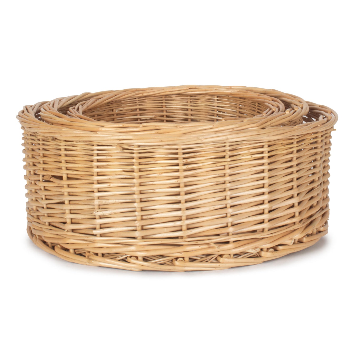 Set 3 Round Straight-sided Tray Baskets