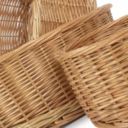 Set 3 Round Straight-sided Tray Baskets