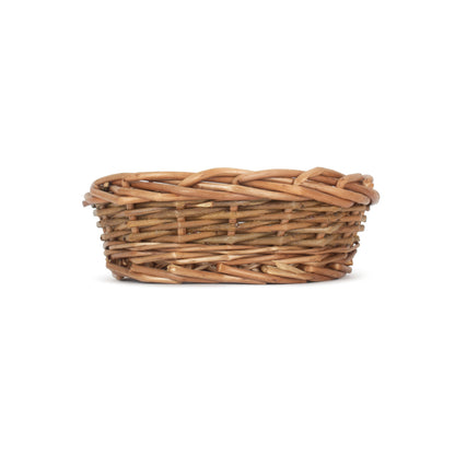 Small Unpeeled Willow Round Tray Basket
