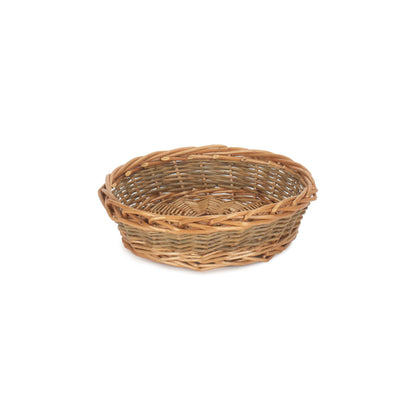 Medium Unpeeled Willow Round Tray Basket