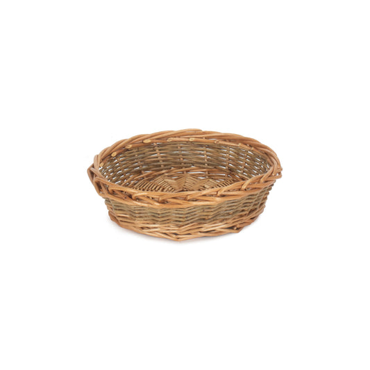 Medium Unpeeled Willow Round Tray Basket