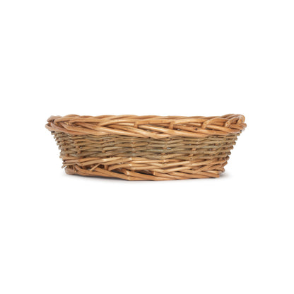 Medium Unpeeled Willow Round Tray Basket