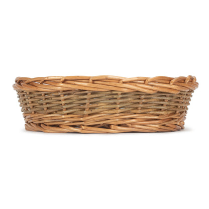 Large Unpeeled Willow Round Tray Basket
