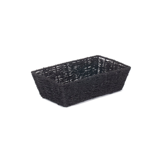 Medium Black Paper Rope Tray Basket