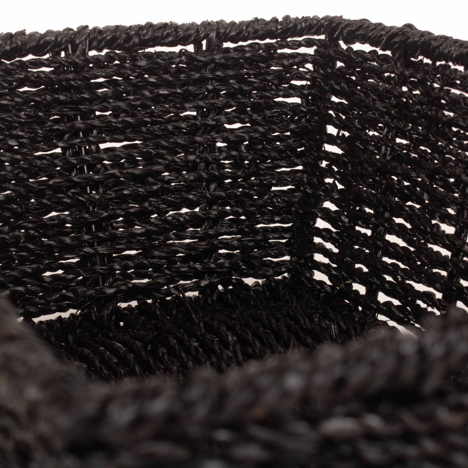 Medium Black Paper Rope Tray Basket