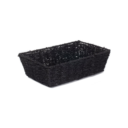 Large Black Paper Rope Tray Basket
