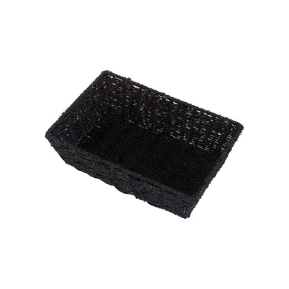 Large Black Paper Rope Tray Basket
