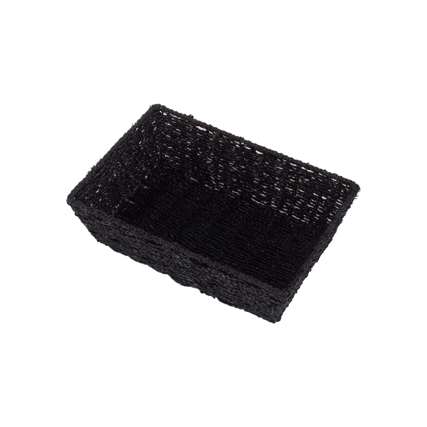 Large Black Paper Rope Tray