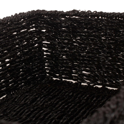 Large Black Paper Rope Tray Basket