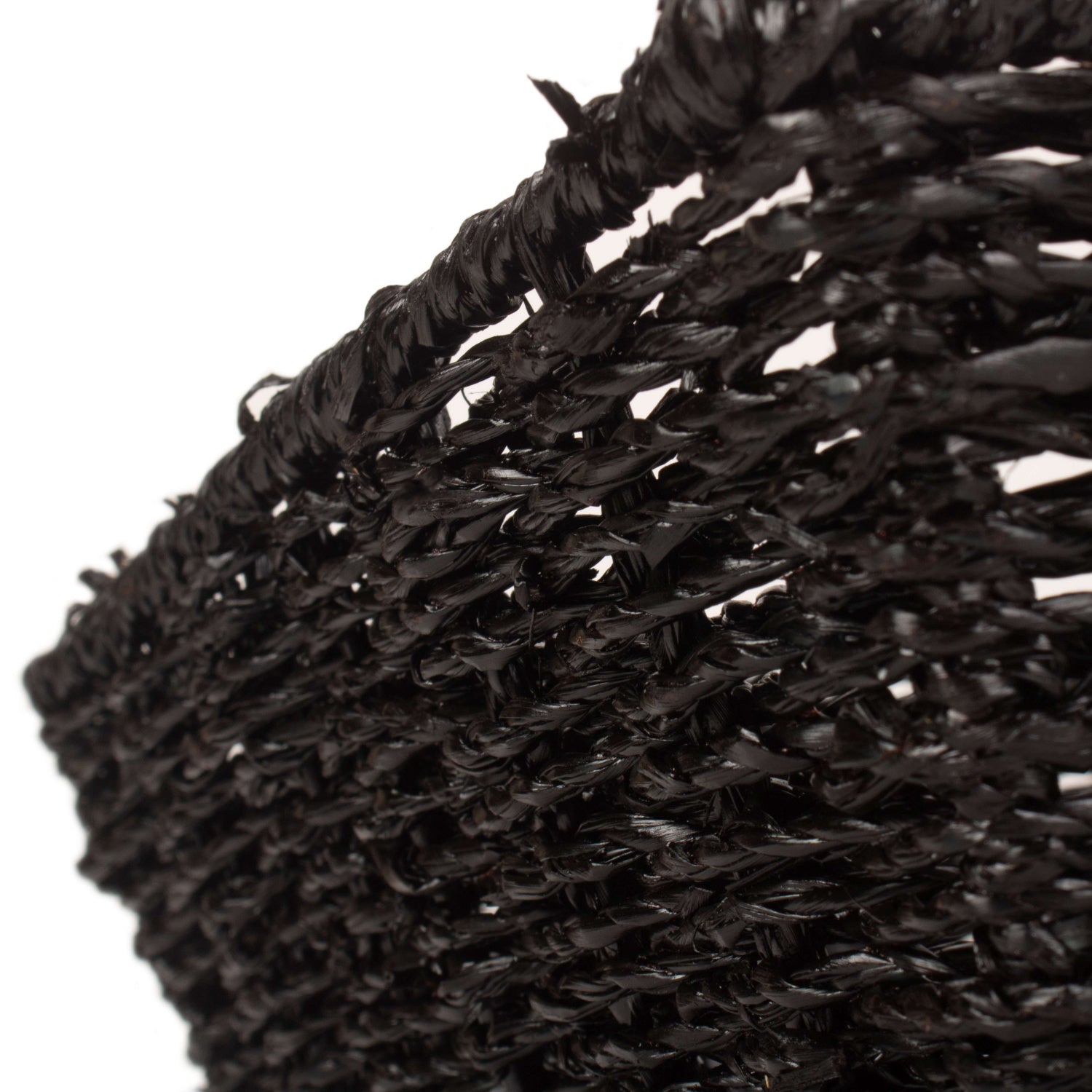 Large Black Paper Rope Tray Basket