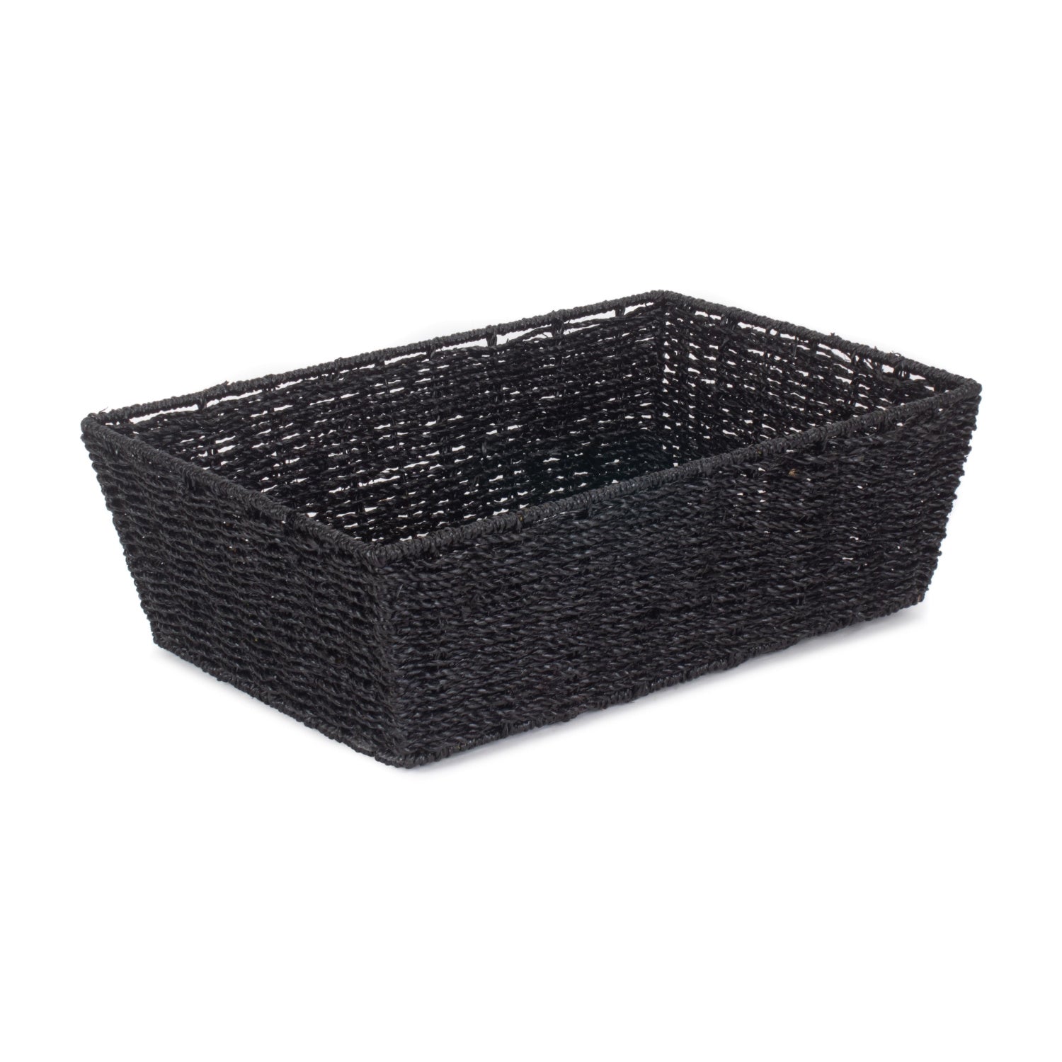 Extra Large Black Paper Rope Tray Basket & Wovenhill