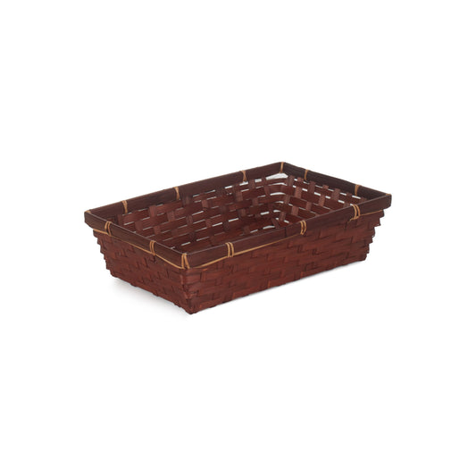 Large Dark Brown Woven Bamboo Packing Tray