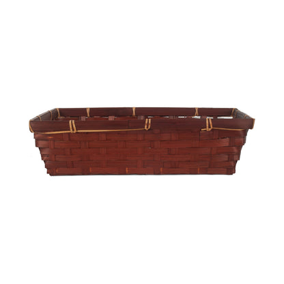 Large Dark Brown Woven Bamboo Packing Tray