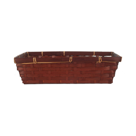 Large Dark Brown Woven Bamboo Packing Tray