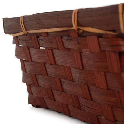 Large Dark Brown Woven Bamboo Packing Tray