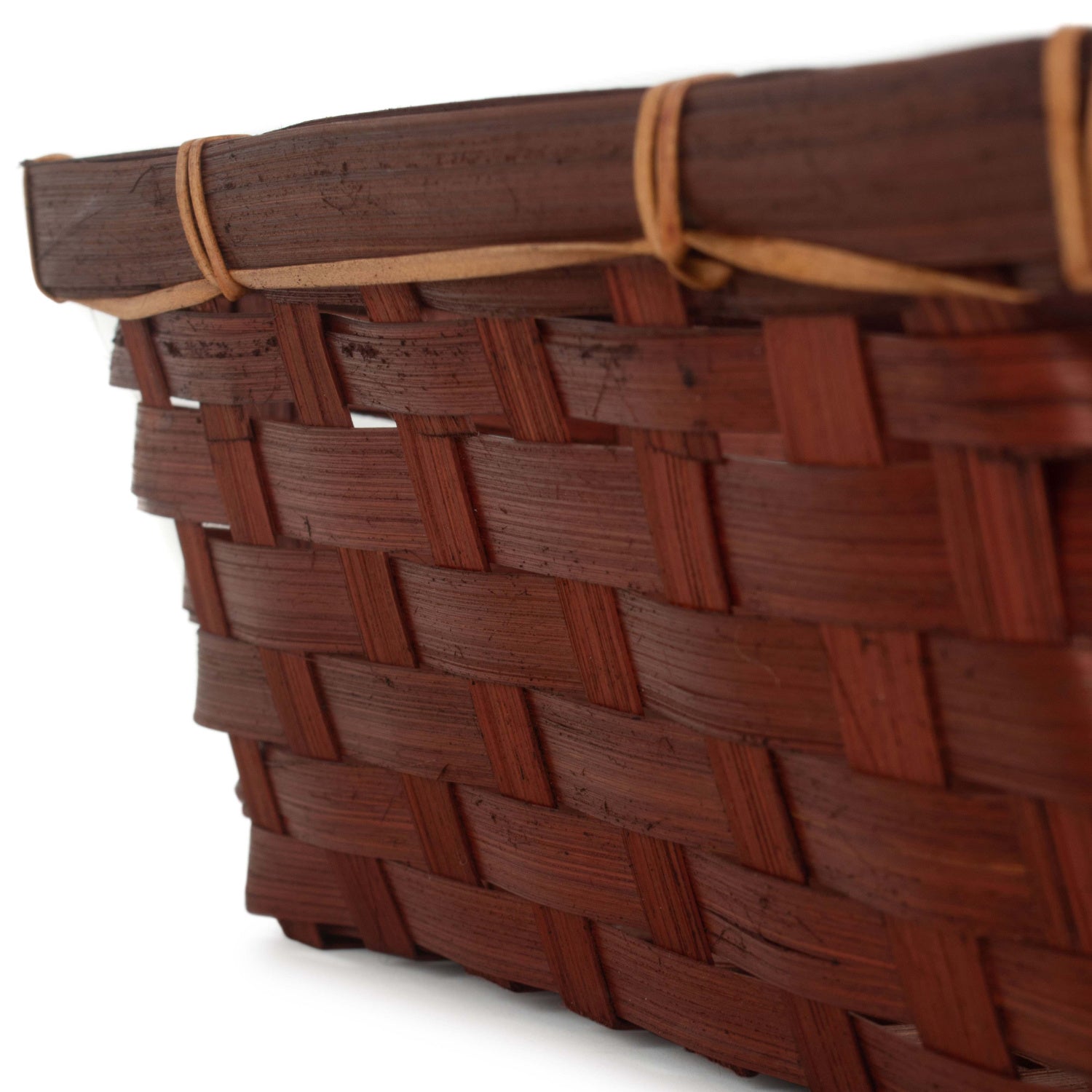 Large Dark Brown Woven Bamboo Packing Tray