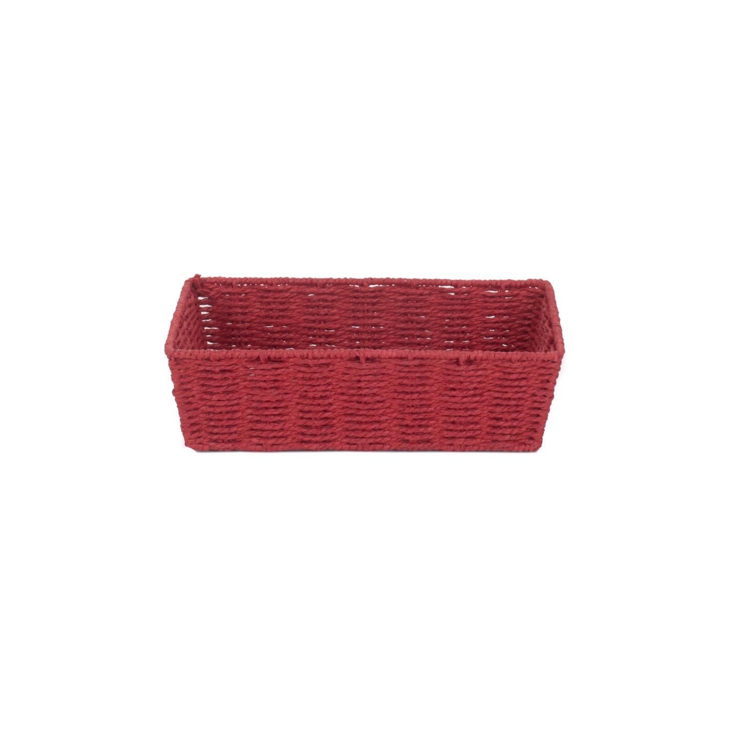 Medium Red Paper Rope Tray Basket