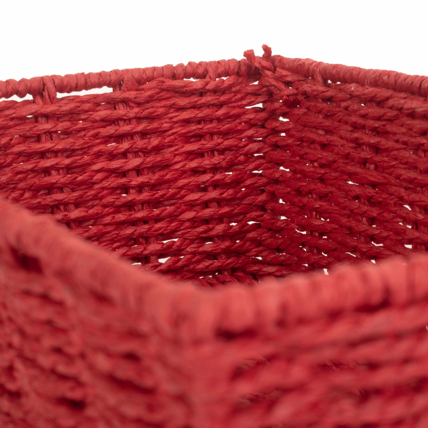 Medium Red Paper Rope Tray Basket
