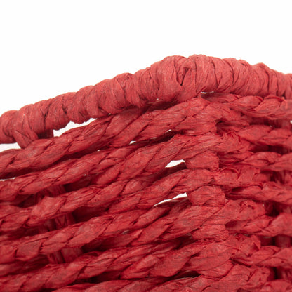 Medium Red Paper Rope Tray Basket