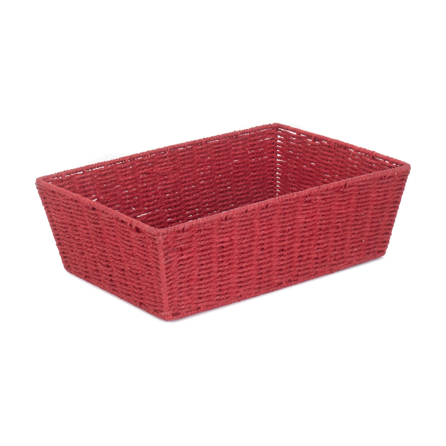 Extra Large Red Paper Rope Tray Basket & Wovenhill