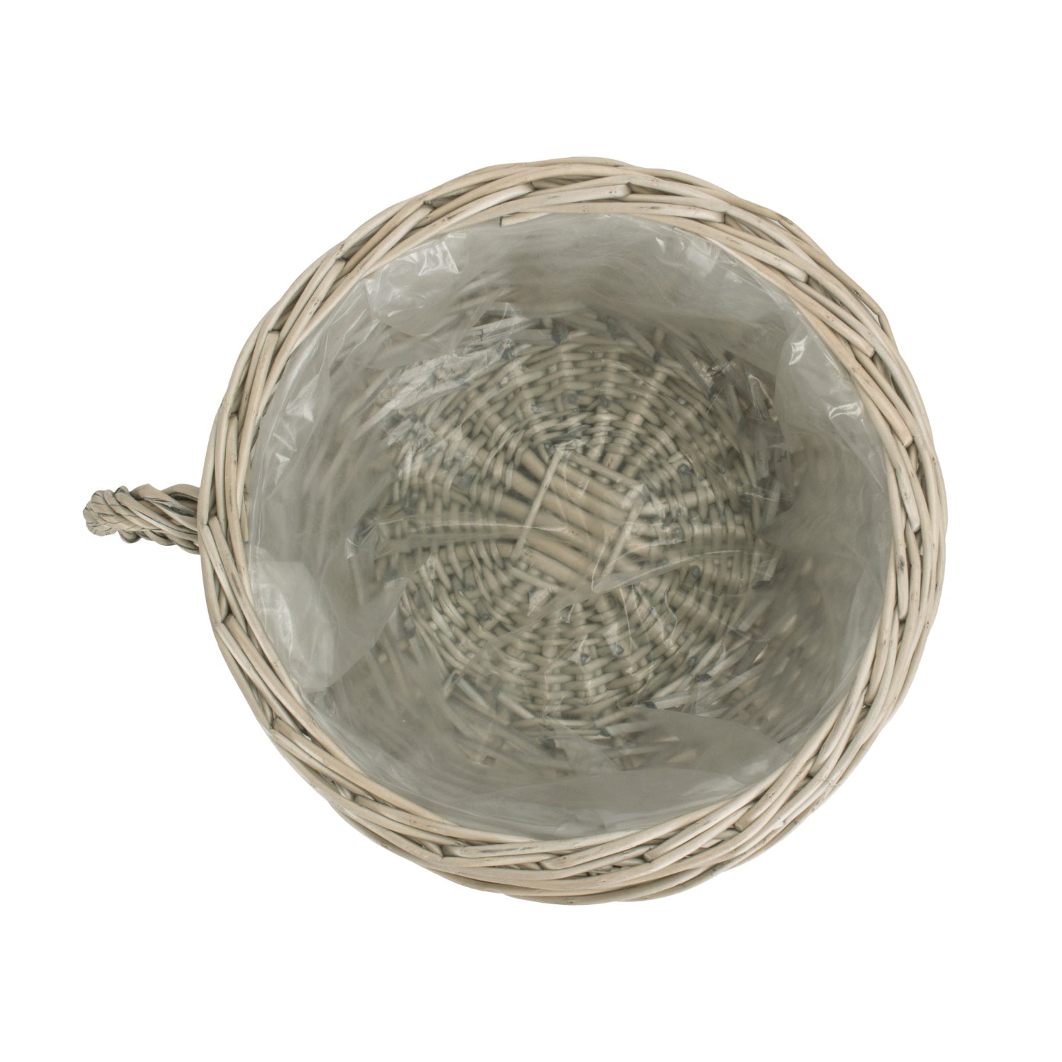 Antique Wash Willow Tea Cup Planter with Plastic Lining