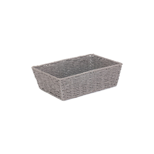 Medium Grey Paper Rope Tray Basket