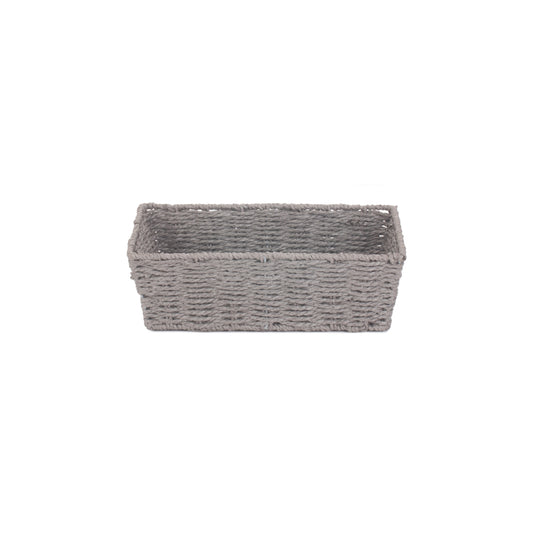Medium Grey Paper Rope Tray Basket