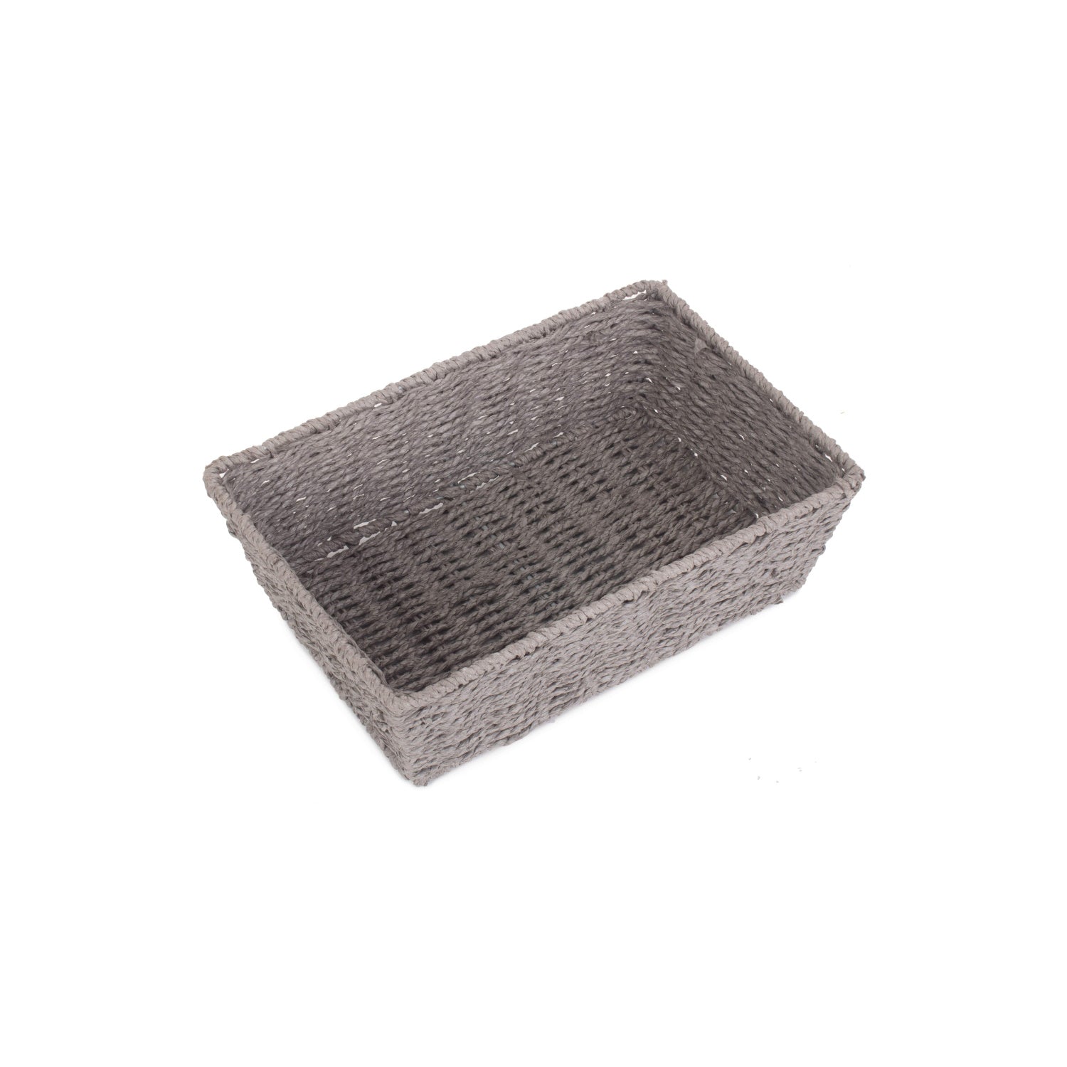 Medium Grey Paper Rope Tray Basket