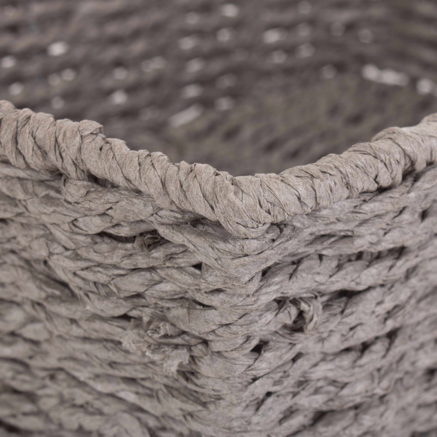 Medium Grey Paper Rope Tray Basket
