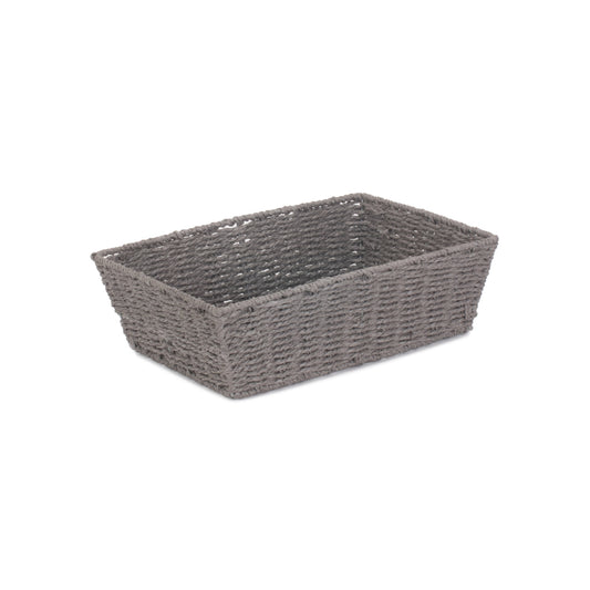 Large Grey Paper Rope Tray Basket