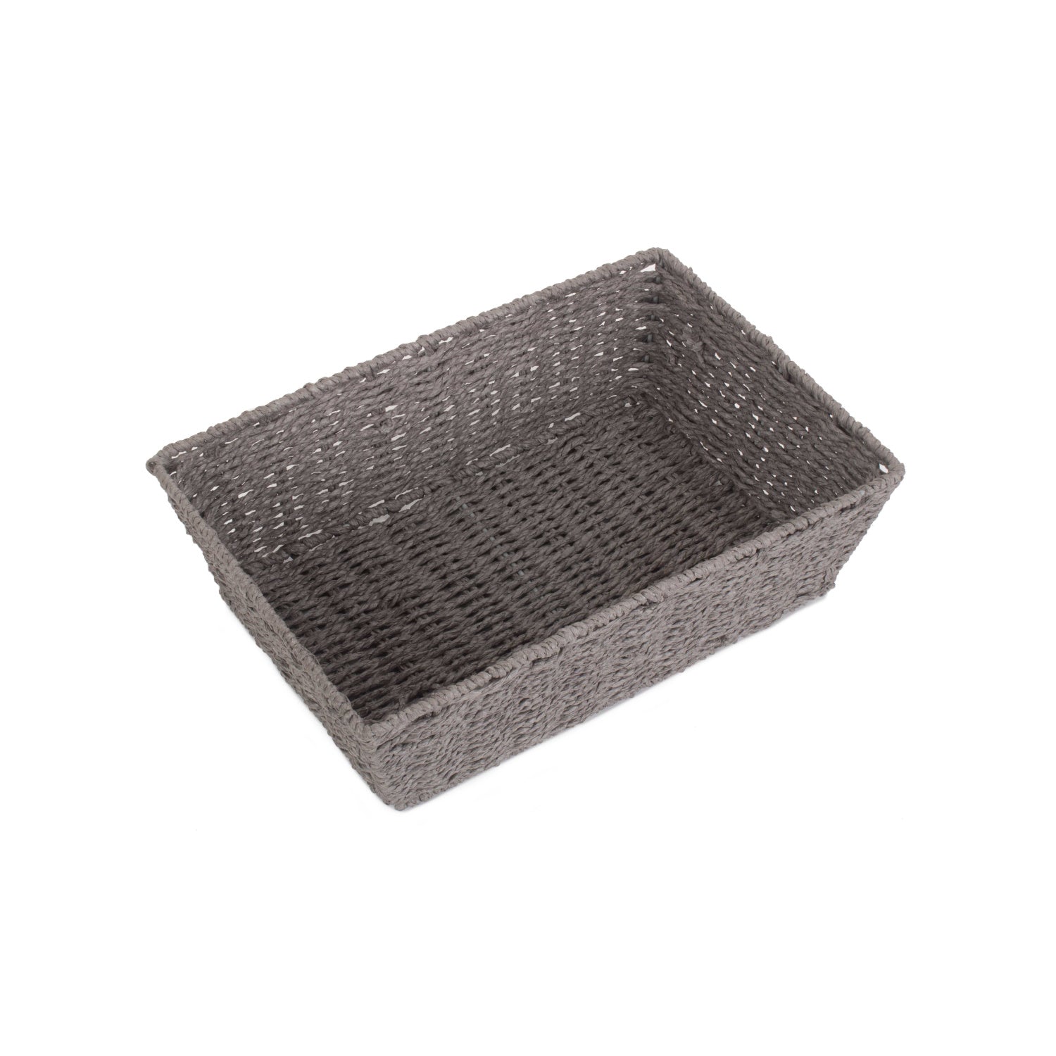 Large Grey Paper Rope Tray Basket