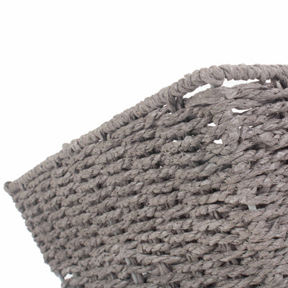 Large Grey Paper Rope Tray Basket