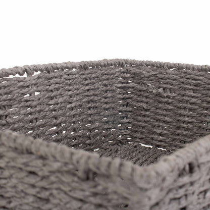 Large Grey Paper Rope Tray Basket