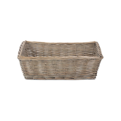 Extra Large Antique Wash Tapered Tray Basket