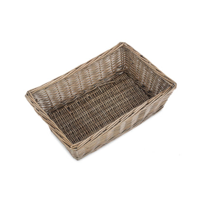 Extra Large Antique Wash Tapered Tray Basket
