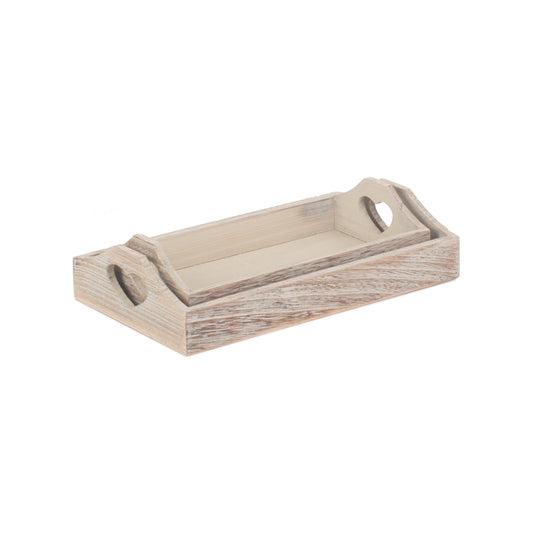 Shallow Heart Cut-Out Tray Set 2