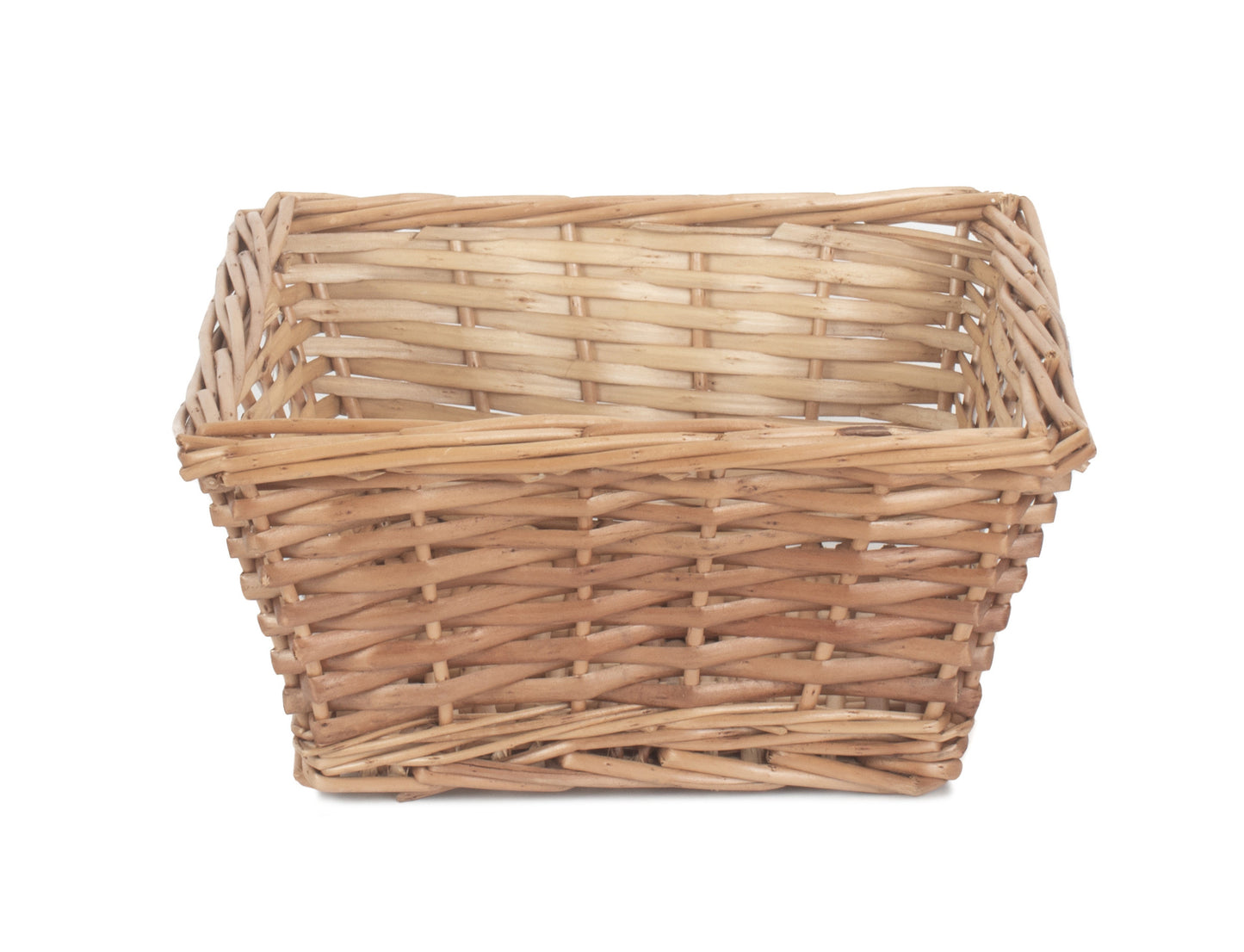 Light Steamed Square Split Willow Tray Basket