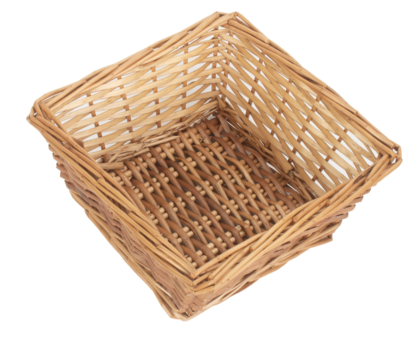 Light Steamed Square Split Willow Tray Basket