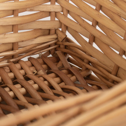 Light Steamed Square Split Willow Tray Basket