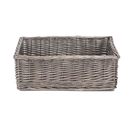 Extra Large Antique Wash Willow Tray Basket