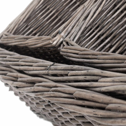 Antique Wash Willow Tray Baskets Set 4