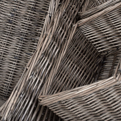 Antique Wash Willow Tray Baskets Set 4
