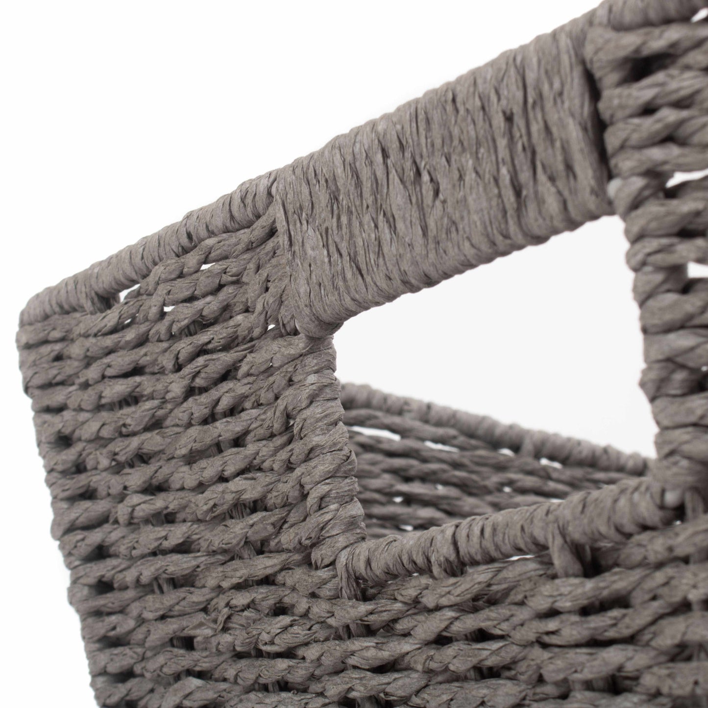 Deep Grey Paper Rope Tray - Large