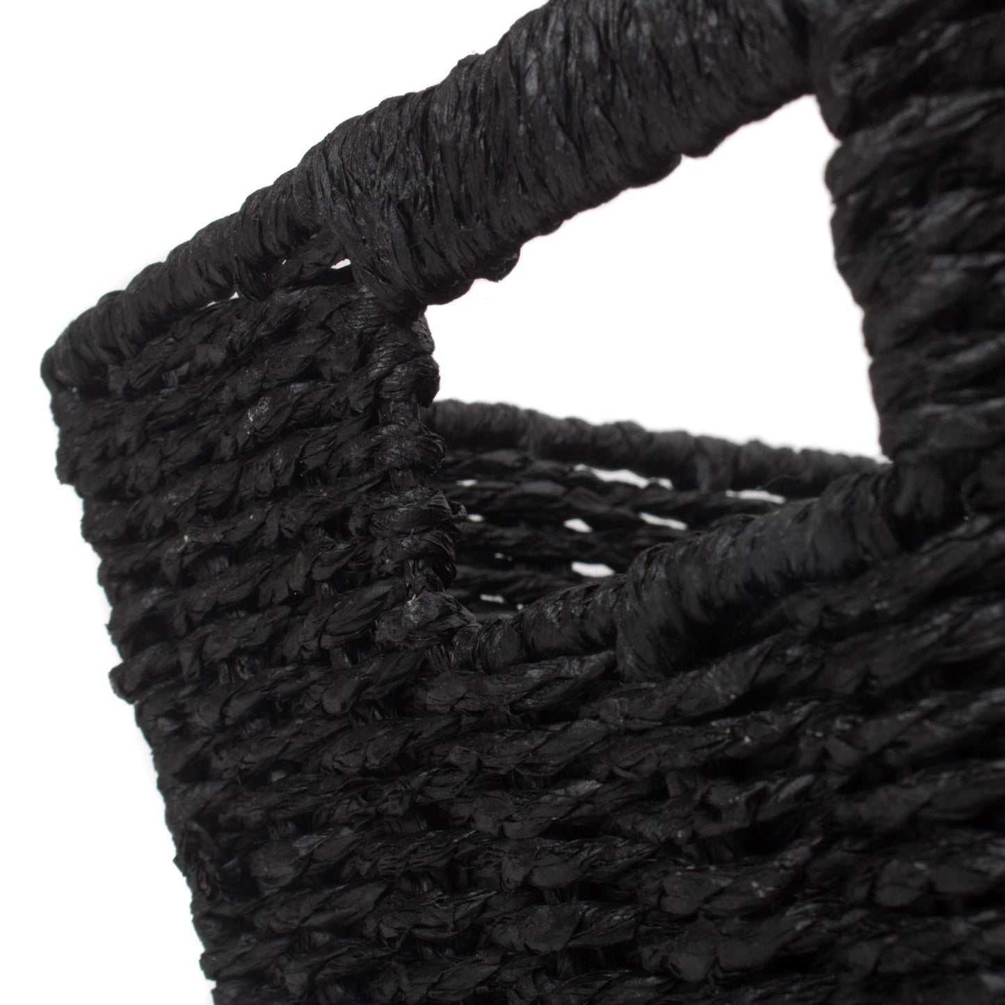 Deep Black Paper Rope Tray - Small
