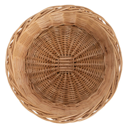 24cm Round Buff Willow Tapered Tray Basket
