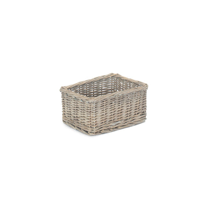 Small Grey Wash Willow Tray Basket
