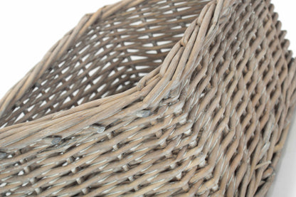 Small Grey Wash Willow Tray Basket