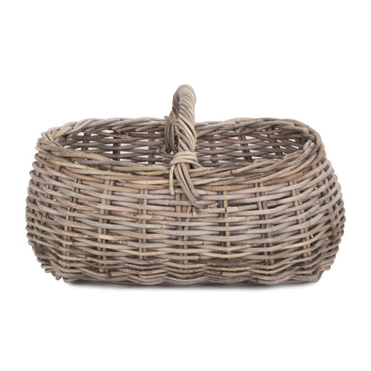 Grey Rattan Market Basket