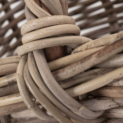 Grey Rattan Market Basket